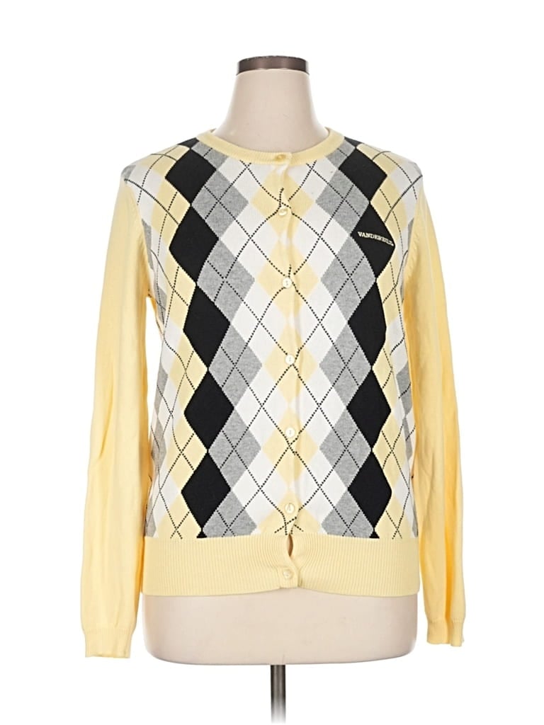 Pre-owned Assorted Brands Cardigan Sweater In Yellow