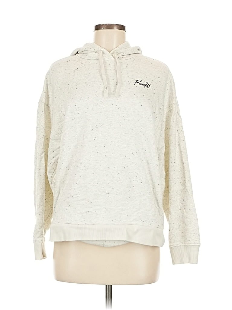 Pre-owned Puma Pullover Hoodie In Silver