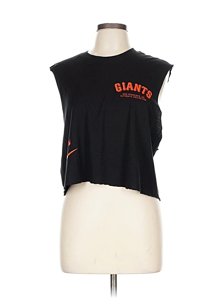 Pre-owned Nike Sleeveless Top Black Halter Neckline Tops