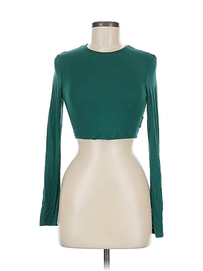 Pre-owned Unbranded Long Sleeve T-shirt In Green