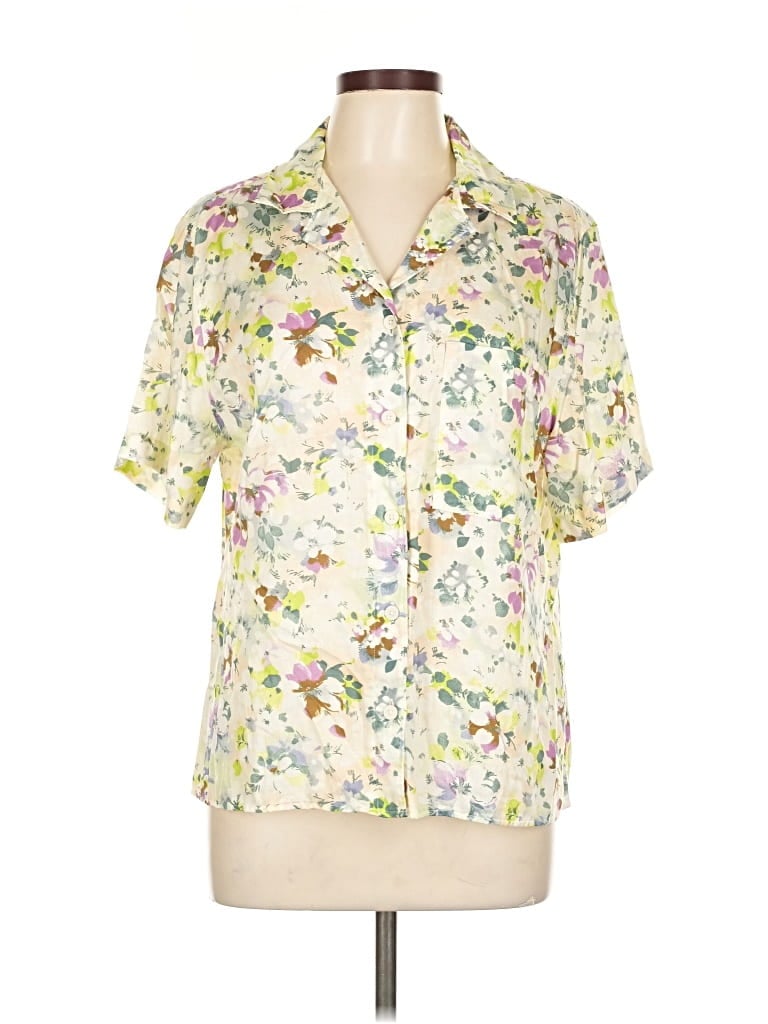 Pre-owned Levi's Short Sleeve Blouse In White