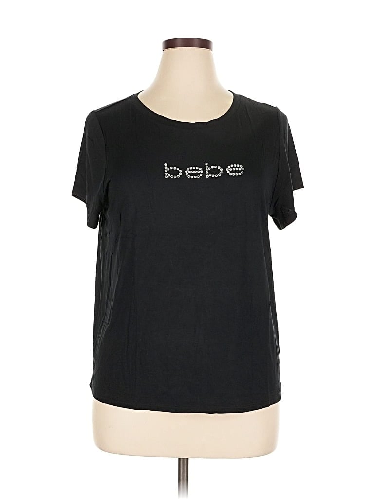 Pre-owned Bebe Short Sleeve T-shirt In Black