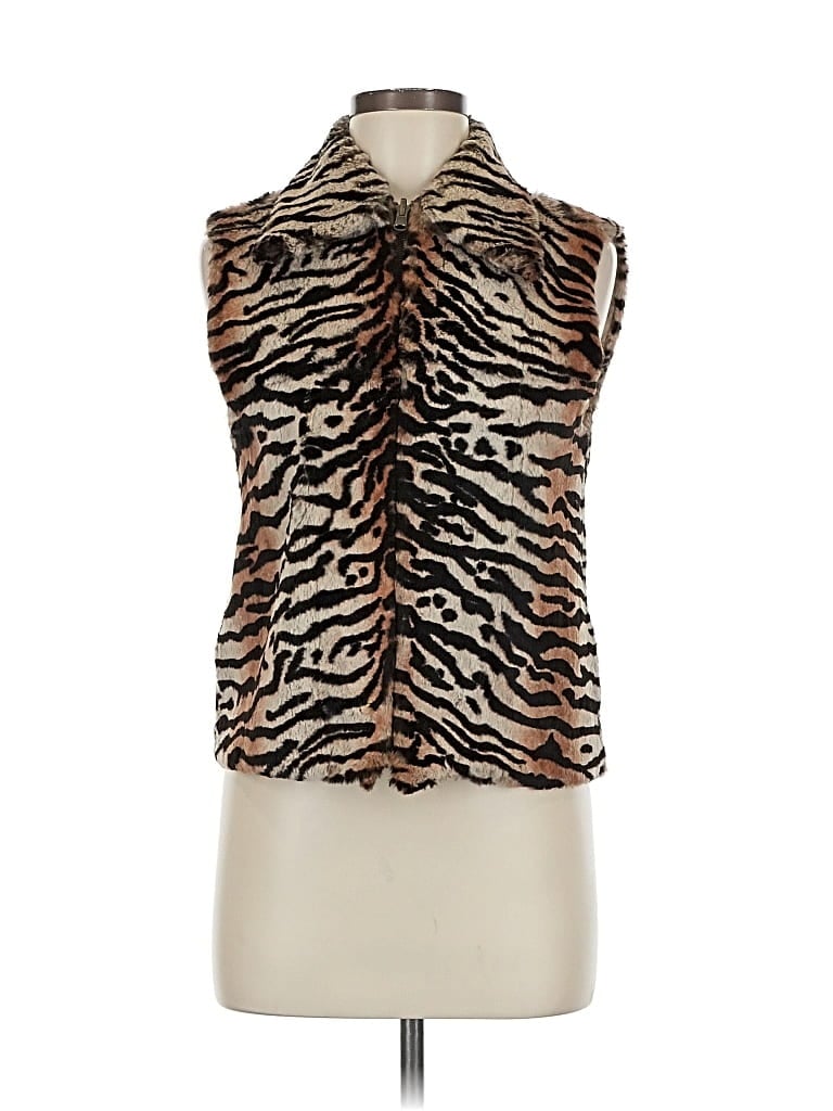 Pre-owned Unbranded Faux Fur Vest In Brown