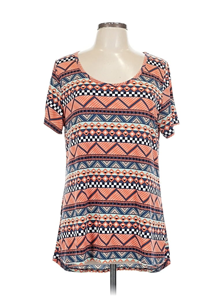 Pre-owned Lularoe Short Sleeve T-shirt In Orange