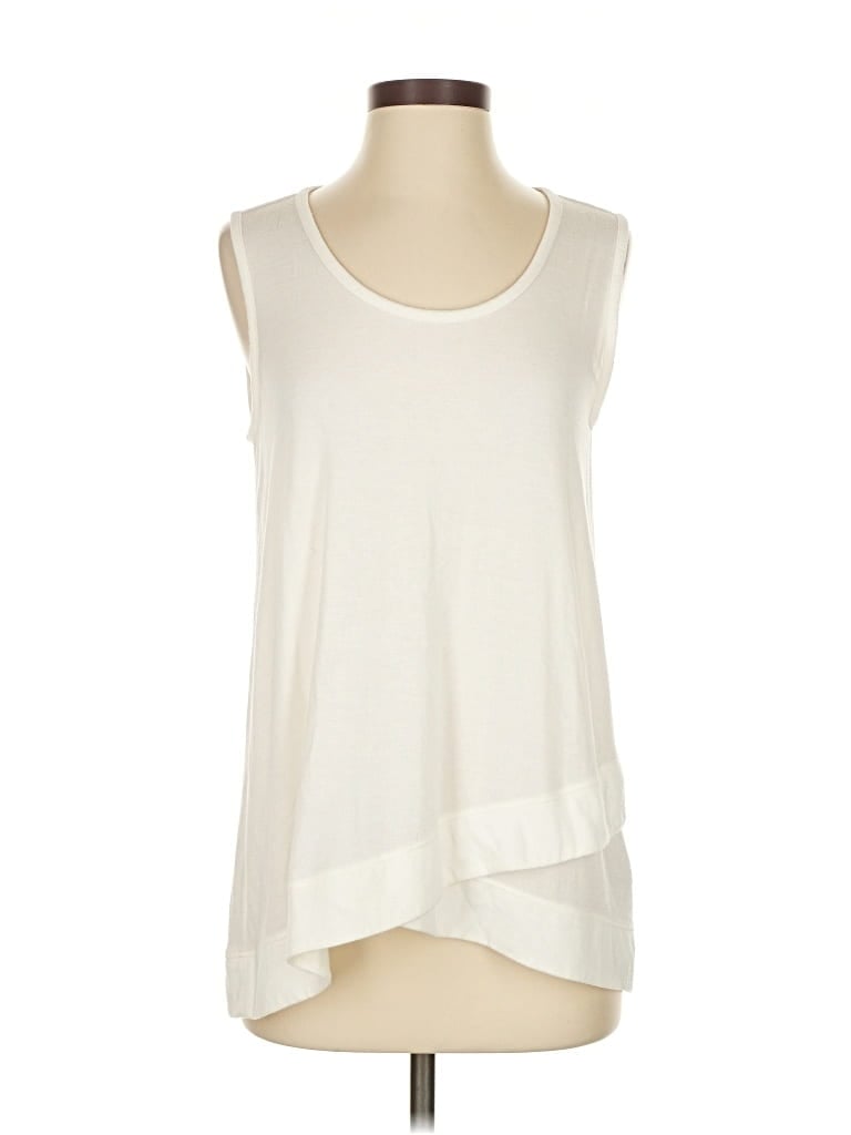 Pre-owned Soft Surroundings Sleeveless T-shirt In White