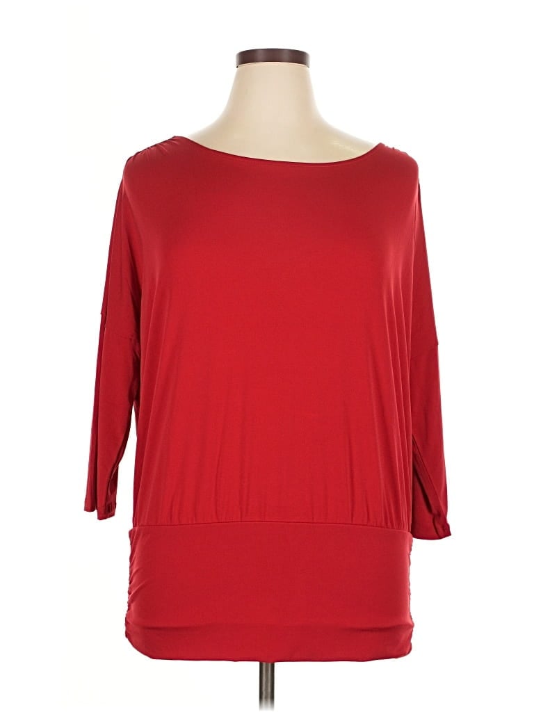 Pre-owned Chico's 3/4 Sleeve T-shirt In Red