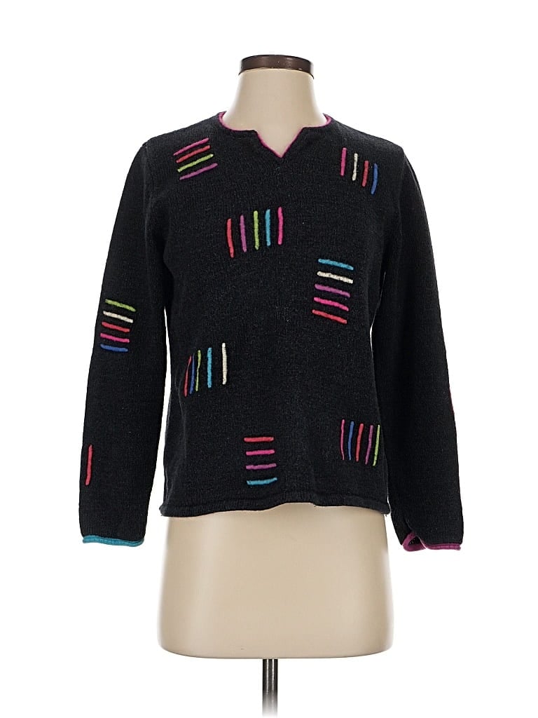 Pre-owned Sigrid Olsen Sport Pullover Sweater In Black