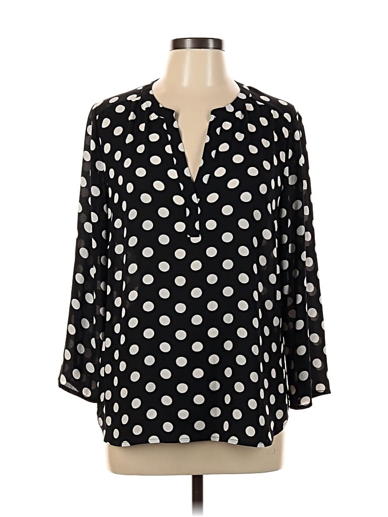 Pre-owned Daniel Rainn 3/4 Sleeve Blouse In Black