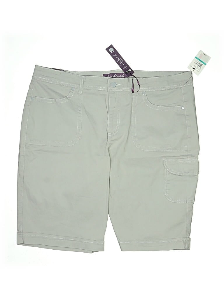 Gloria Vanderbilt Khaki Shorts In Multi