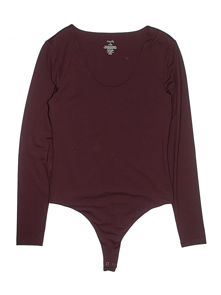 Pre-owned Nuuds Bodysuit In Burgundy