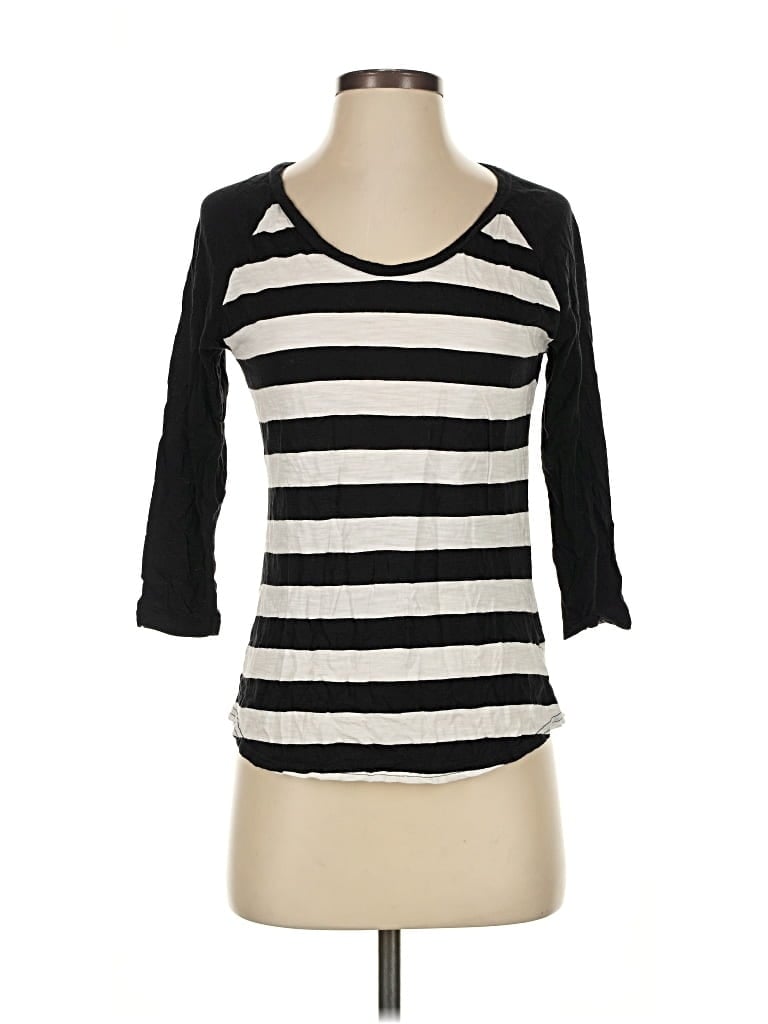 Pre-owned Express 3/4 Sleeve T-shirt In Black