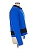Nina Mclemore 100% Wool Color Block Blue Wool Coat Size 8 - photo 4