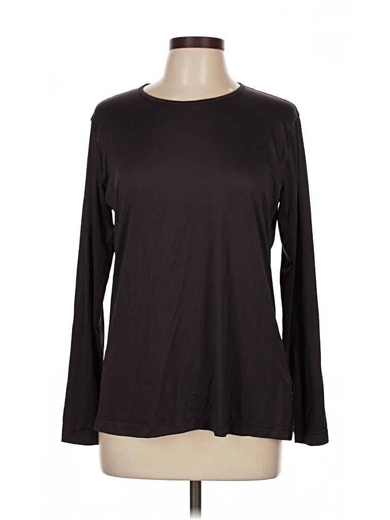 Pre-owned Lands' End Long Sleeve T-shirt In Brown