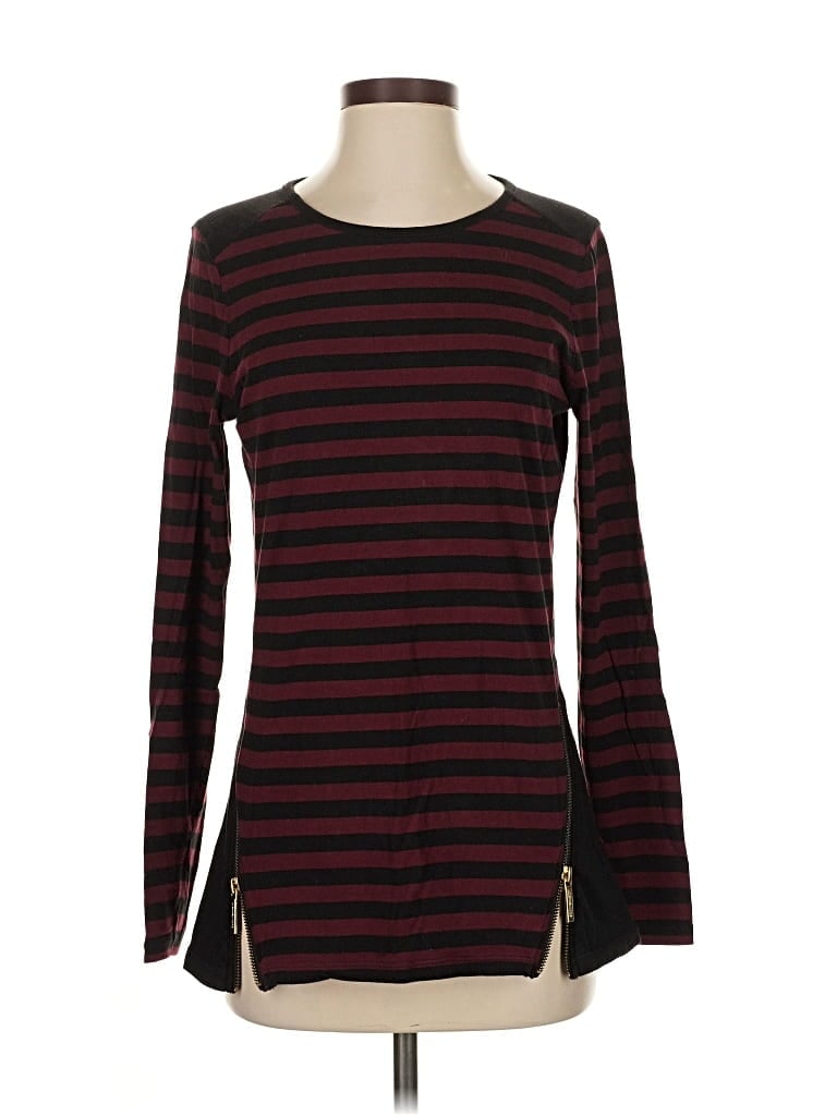 Pre-owned Michael Michael Kors Long Sleeve T-shirt In Burgundy