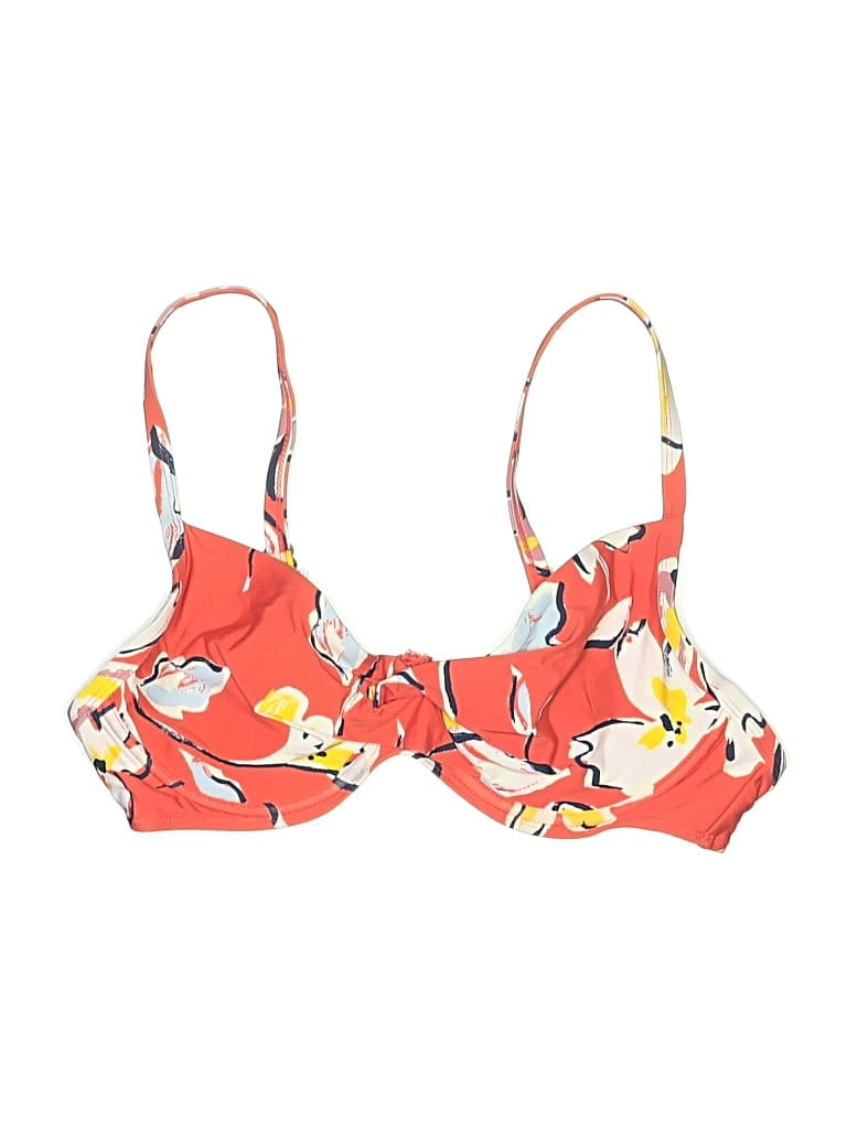 Pre-owned Catalina Swimsuit Top Red Print Pattern Swimwear