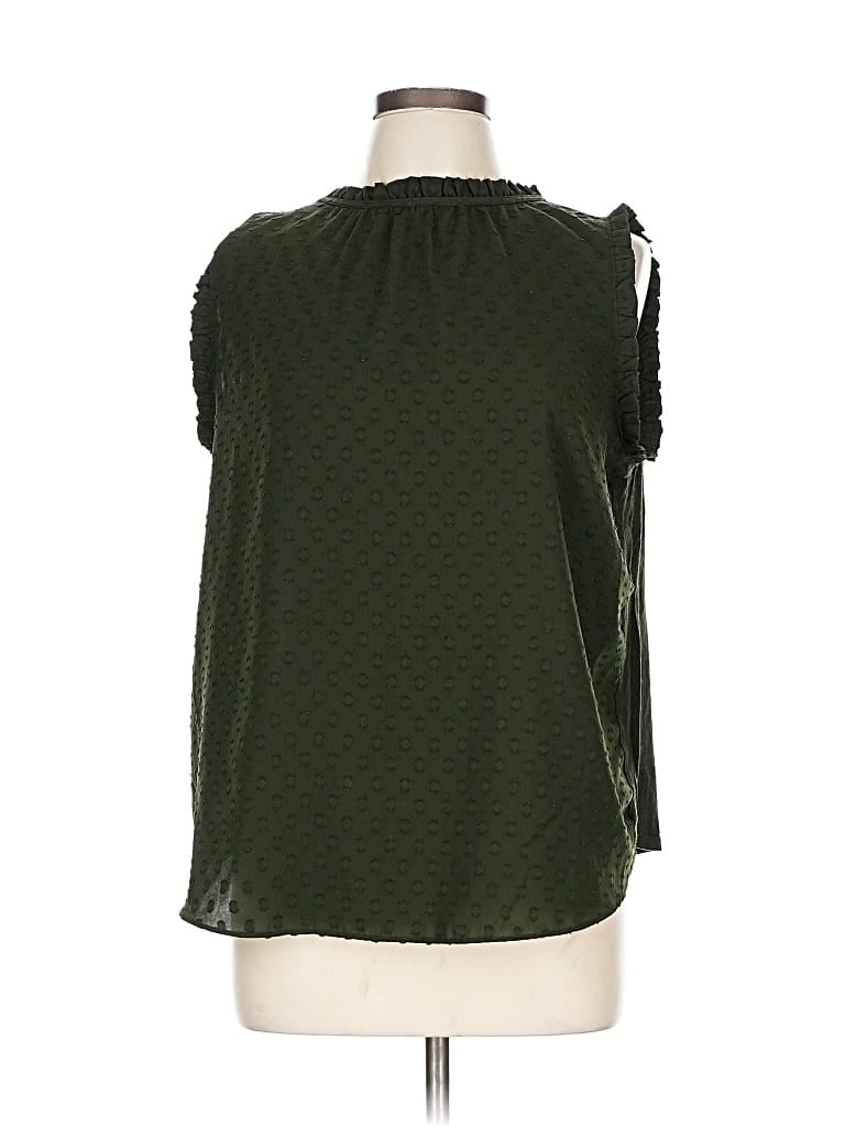 Pre-owned Ann Taylor Loft Sleeveless Blouse In Green