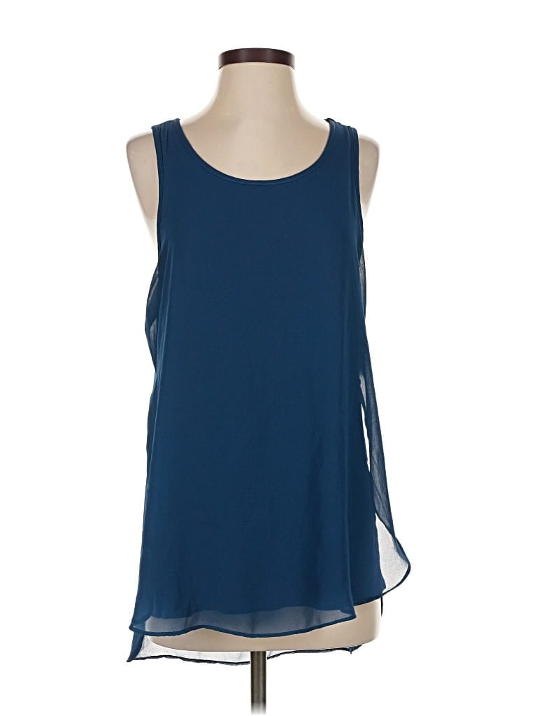 Pre-owned Kaileigh Sleeveless Blouse In Blue