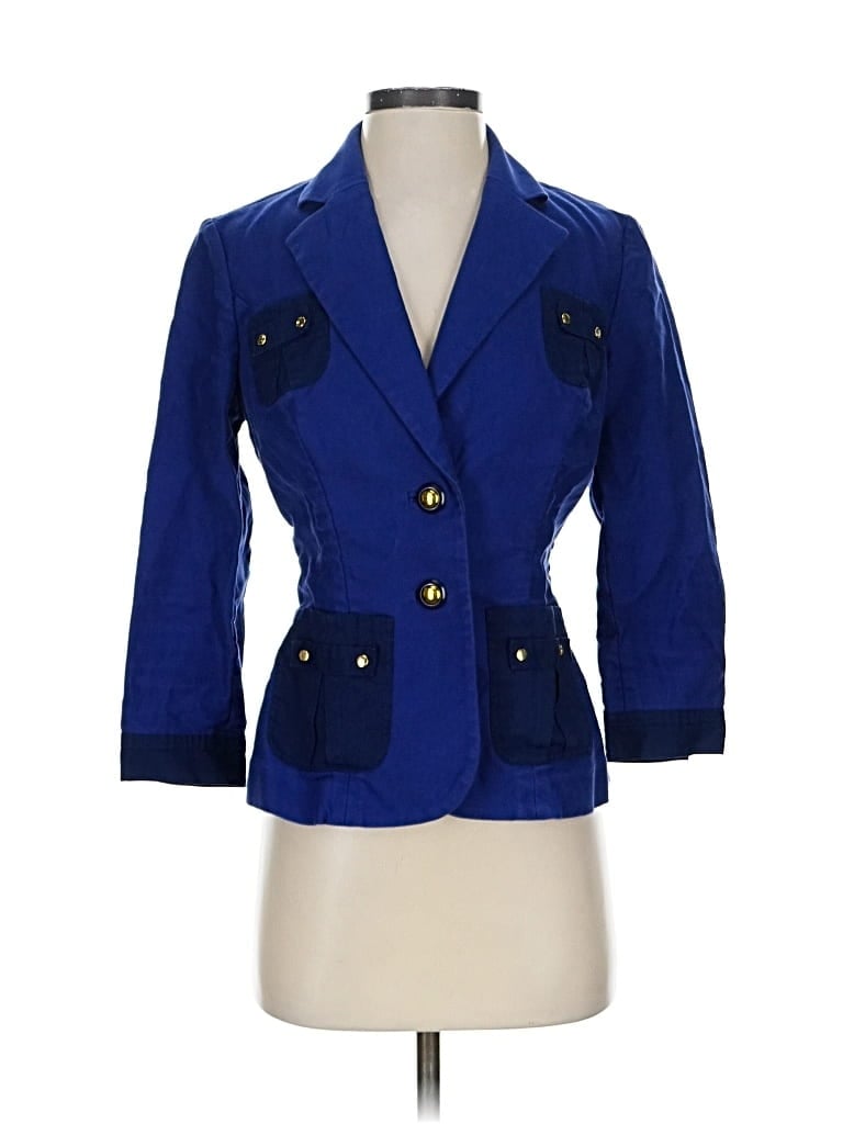 Pre-owned Cabi Blazer Jacket In Blue