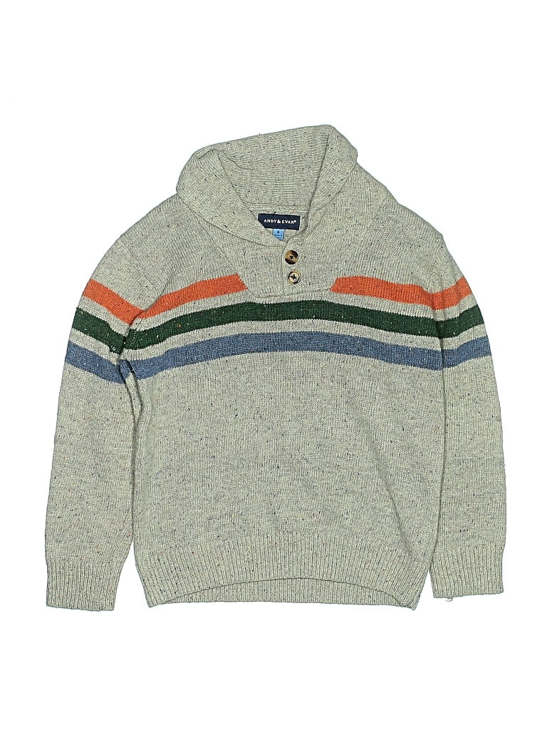 Pre-owned Andy & Evan Kids' Pullover Sweater In Gray