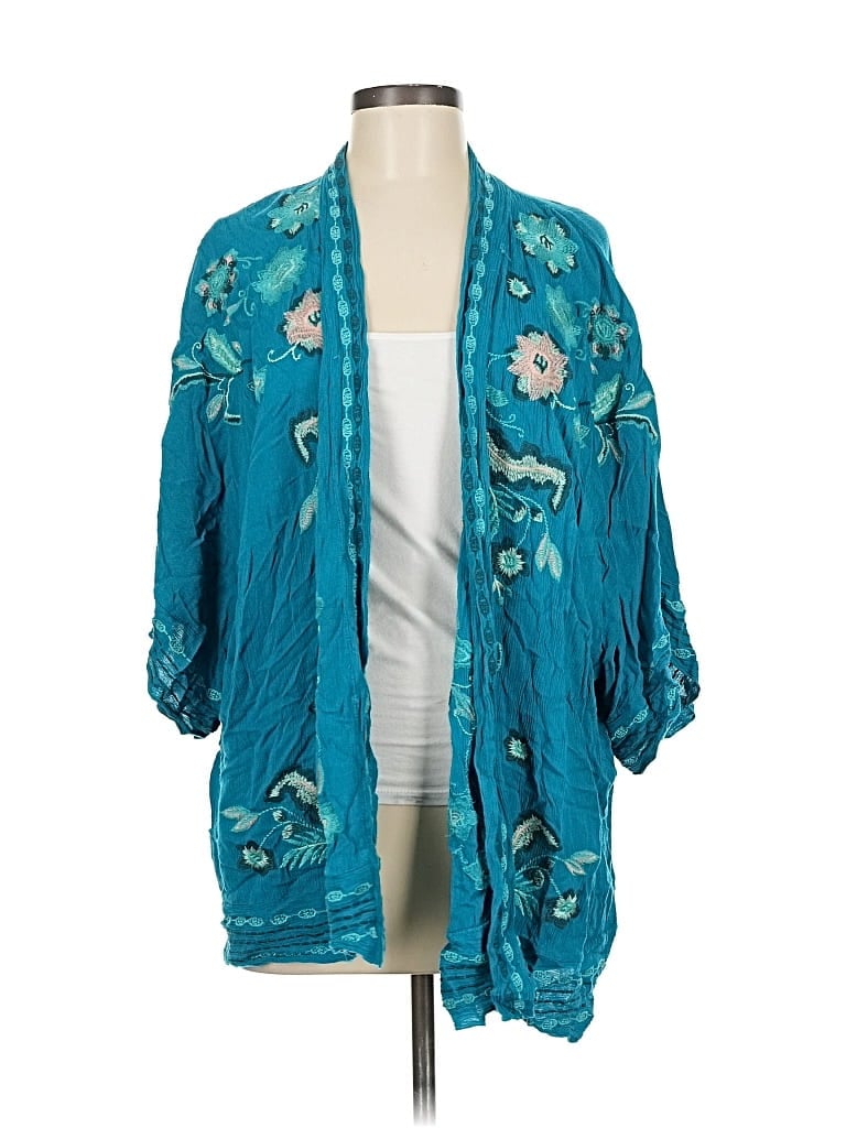 Pre-owned Curations Kimono In Blue