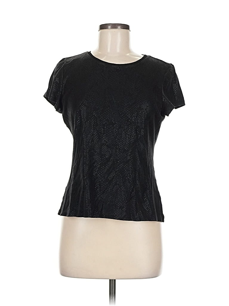 Pre-owned White House Black Market Short Sleeve T-shirt In Black