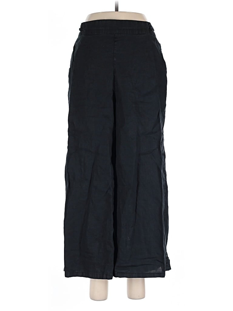 Pre-owned H By Halston Linen Pants In Black