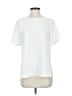 Adam Lippes Collective 100% Polyester White Short Sleeve Blouse Size 4 - photo 1