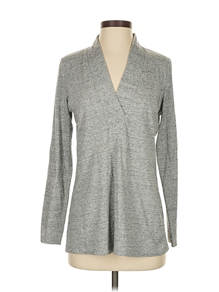 Pre-owned Cabi Long Sleeve Polo Shirt In Gray