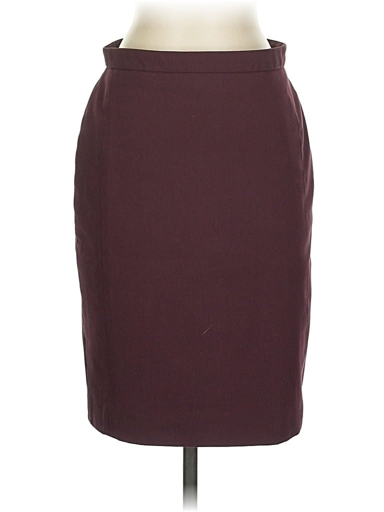 Pre-owned Ann Taylor Formal Skirt In Burgundy