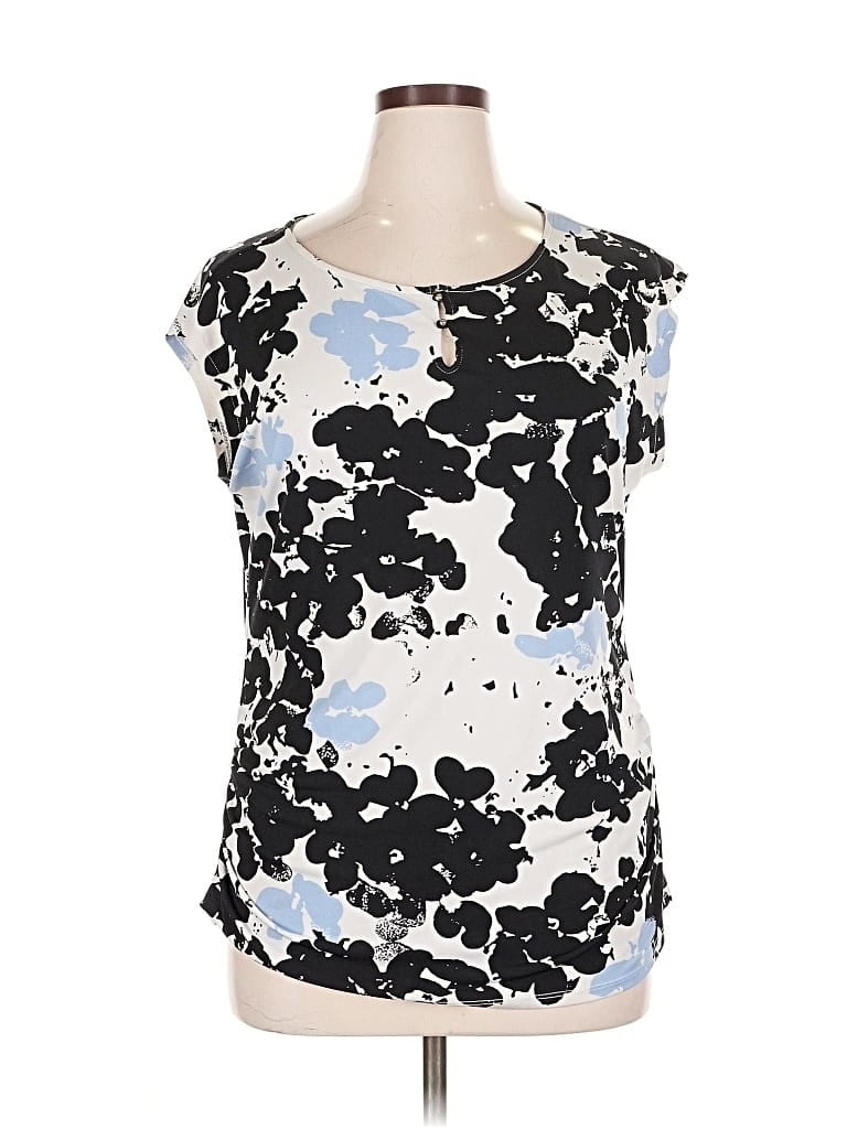 Pre-owned New York And Company Sleeveless Blouse In Blue