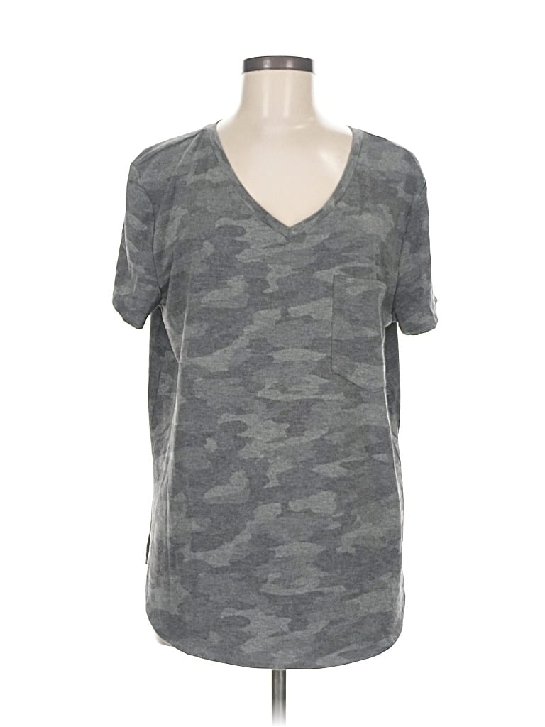 Pre-owned Grace & Lace Short Sleeve T-shirt In Gray