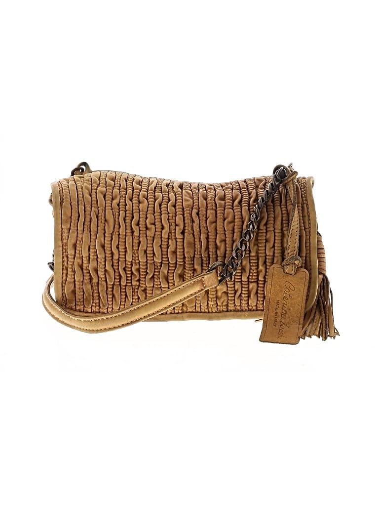 Pre-owned Caterina Lucchi Leather Shoulder Bag In Yellow