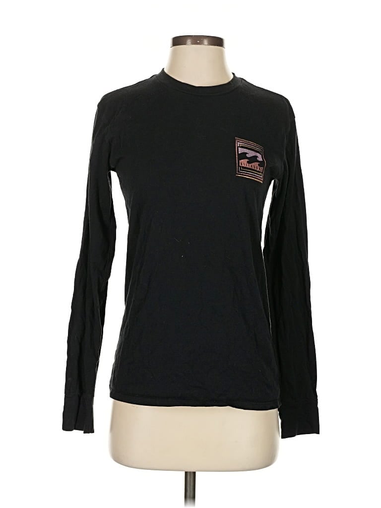 Pre-owned Billabong Long Sleeve T-shirt In Black