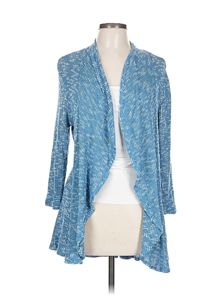 Pre-owned Status By Chenault Cardigan Sweater In Blue