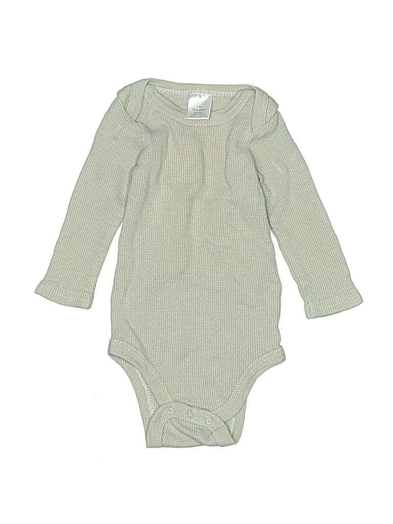 Pre-owned Baby Kiss Babies' Long Sleeve Onesie In Green