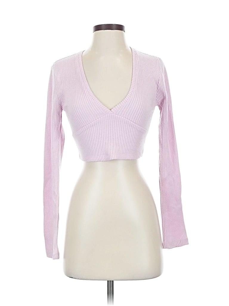 Pre-owned Wild Fable Long Sleeve Top Pink Sweetheart Neckline Tops