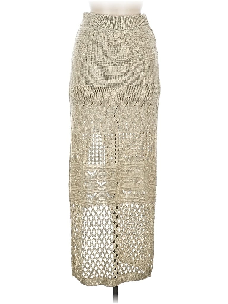 Pre-owned Hunter & Brown Casual Skirt In White