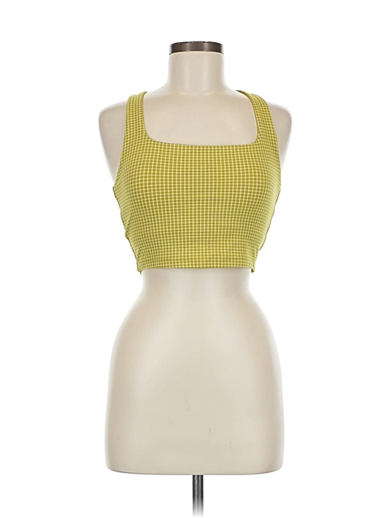 Pre-owned Mwl By Madewell Tank Top Yellow Square Neckline Tops
