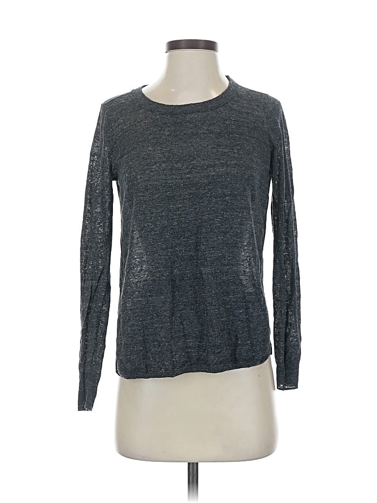 Pre-owned Joie Long Sleeve Top Gray Crew Neck Tops