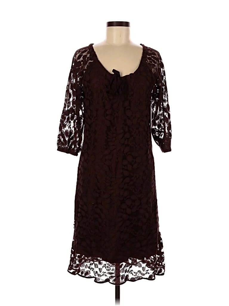 Pre-owned Garnet Hill Casual Dress In Burgundy