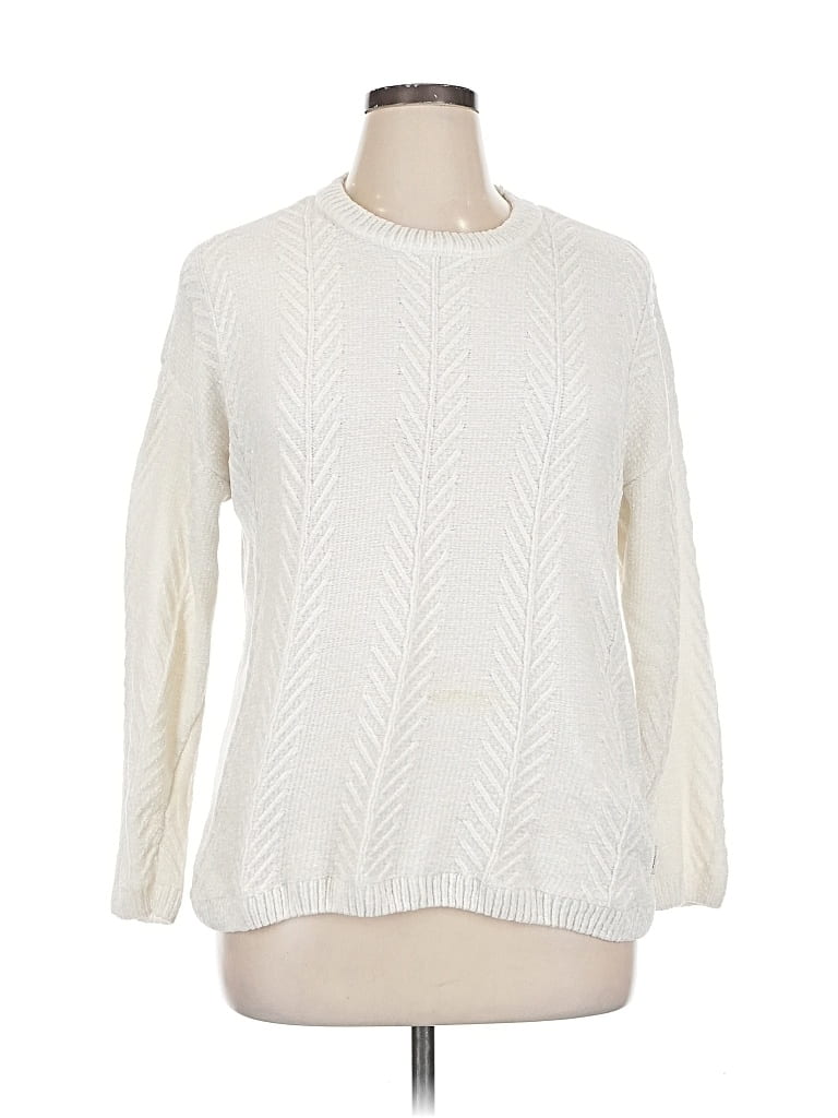 Pre-owned Orvis Pullover Sweater In White