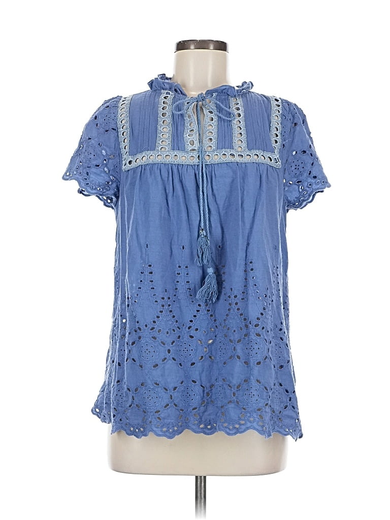 Pre-owned Ces Femme Short Sleeve Blouse In Blue