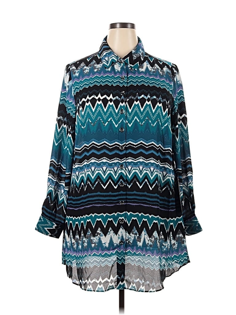 Avenue Long Sleeve Blouse In Multi