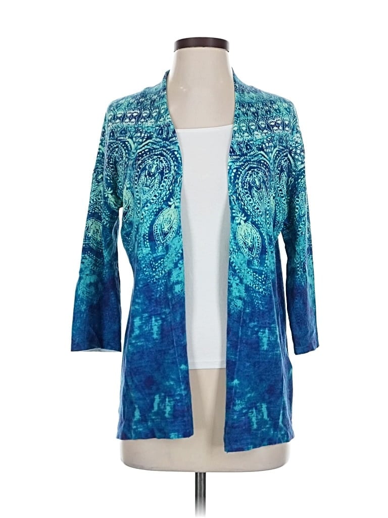 Pre-owned Chico's Cardigan Sweater In Blue