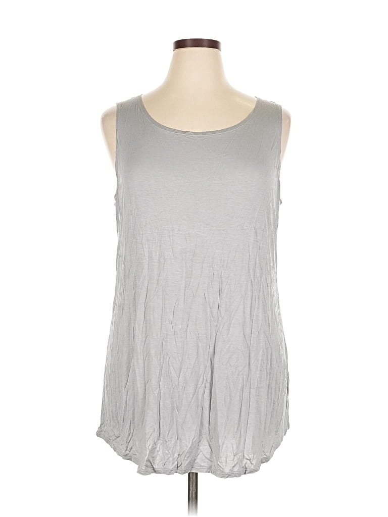 Pre-owned Logo By Lori Goldstein Sleeveless T-shirt In Silver