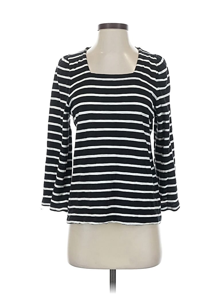 Pre-owned Chico's 3/4 Sleeve T-shirt In Black