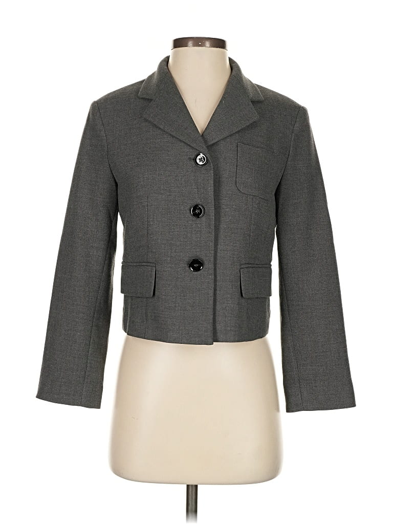 Pre-owned Mng Blazer Jacket In Gray