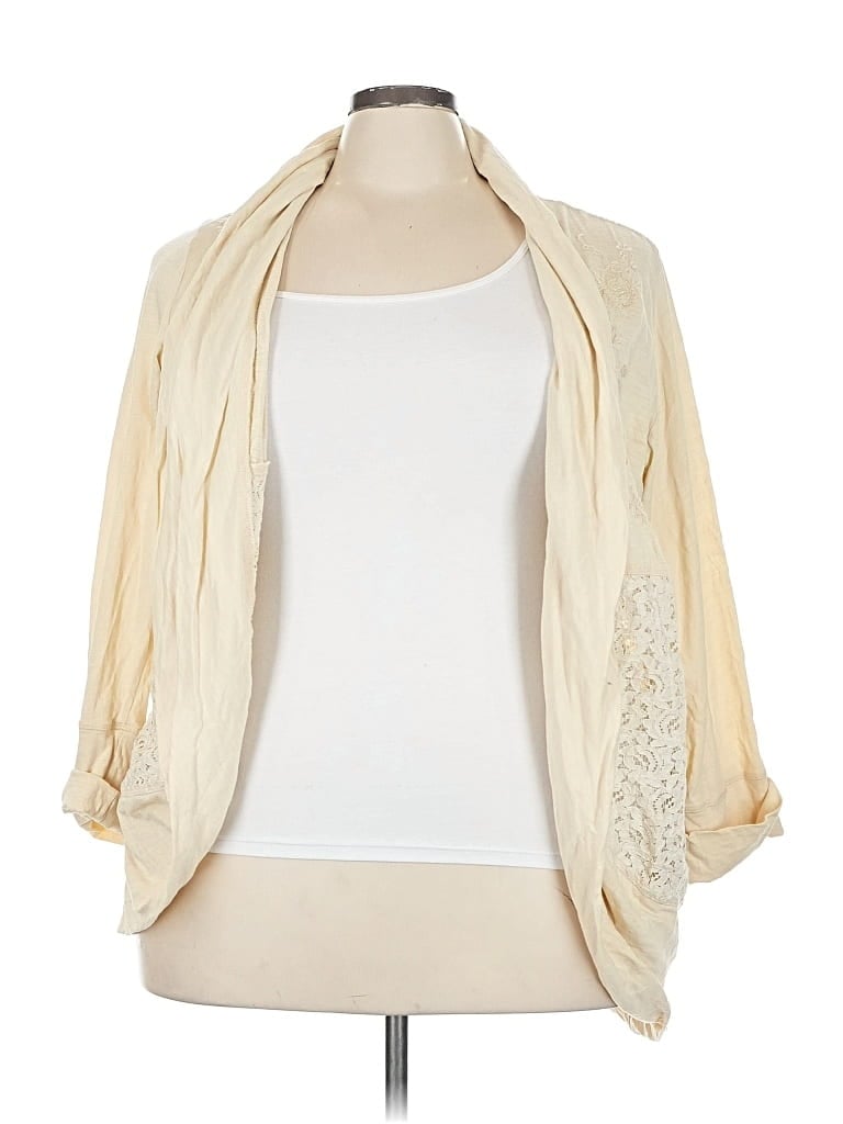 Pre-owned April Cornell Cardigan Sweater In White