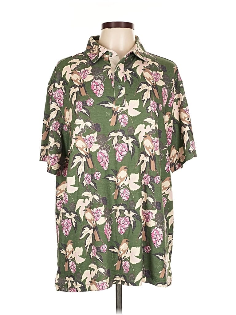 Pre-owned Walter Hagen Short Sleeve Blouse In Green