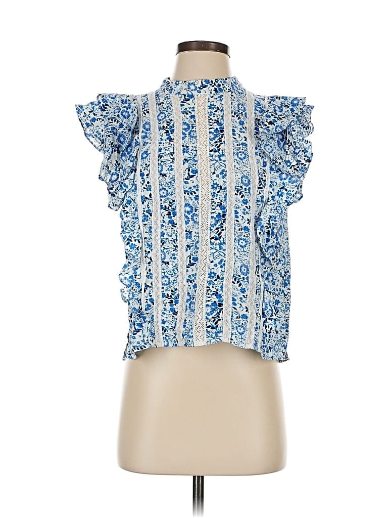 Pre-owned Veronica Beard Sleeveless Blouse In Blue